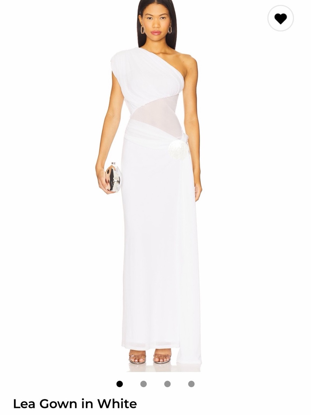 Lovers + Friends White One-Shoulder Maxi Gown